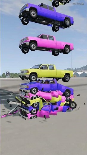 Colorful Car Stacks #61 BeamNG Drive