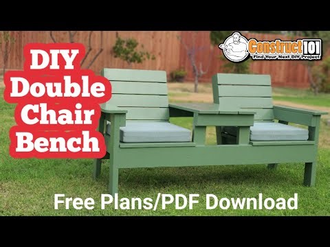 DIY Double Chair Bench With Table