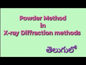 Powder method in X-ray Diffraction