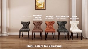 PADMA HOUSE 48" D Glass Dining Table Chair Set for 6, Big Dinette Set, Gray