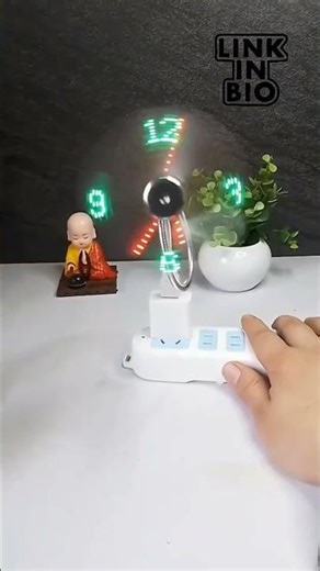 USB fan light clock |USB Clock Fan | LED Fan Clock |Fan Clock |#cr7 #diy #ledclock #gadgets #fpy