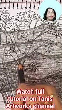 How I Draw A Realistic Mountain Landscape|#short #drawing #mountains