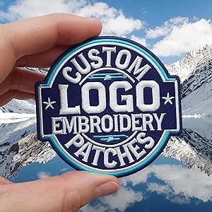 Pack of 2 Custom Embroidery Patch, Personalized Embroidered Logo Design for Jacket, Hat, Back Pack, Denim, Uniform, Tshirt, Hoodies (Upload Your Design)