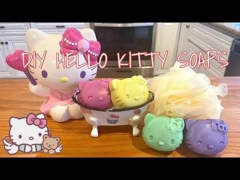 DIY HELLO KITTY SOAPS | SUPER CUTE