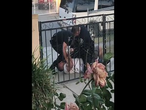 A graphic video captured by a Santa Ana mother from her living room window showing the arrest of a car theft suspect has sparked an excessive use of force investigation at the Santa Ana Police Department. The suspect, a known gang member, had led officers on a pursuit before surrendering outside Roxana Cedillo’s home. She said she was grateful to the officers for keeping her family safe, but questioned whether it was necessary to carry out a brutal confrontation after the suspect had been neutra