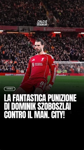 Samuele • CALCIO MANIA ™️ on Instagram: "Un gol da applausi quello di Dominik Szoboszlai nella super sfida tra Liverpool e Manchester City. Il centrocampista ungherese ha sbloccato il match con una punizione clamorosa: potenza, leggero effetto e palla che bacia il palo prima di finire in rete, con Donnarumma immobile a guardare 💥 Una prodezza che però non è bastata ai Reds. Il City ha saputo reagire e, negli ultimi minuti di gara, ha completato la rimonta, ribaltando il risultato e portando a c