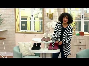 Vionic Suede Faux Fur Slipper Boots - Maizie on QVC
