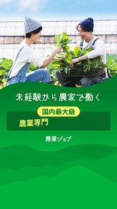 【未経験歓迎】ゼロからはじめる農家への転職なら農業特化・国内最大級の求人サービス『農業ジョブ』におまかせ。専任のキャリアアドバイザーが転職を無料サポートします。 | 農業求人情報サイト 農業ジョブ