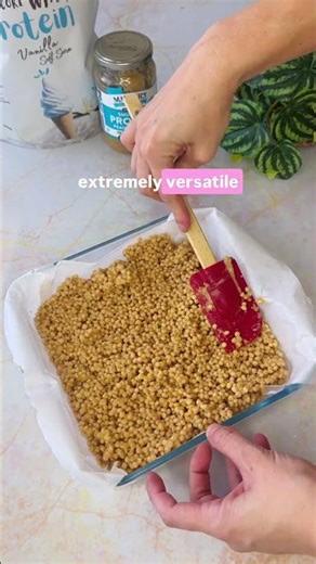 🥜🤍🍫 Peanut Butter White Choc Soy Crisp Slice | 160kcals #ProteinSlice #HighProteinSnack