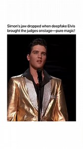 Follow @musicalblush for more... This AGT performance features a cutting-edge act using AI technology from Metaphysic to digitally resurrect Elvis Presley, who appears on stage to perform his classic hit "You Ain't Nothin' But a Hound Dog." The performer thanks the judges—Simon Cowell, Sofia Vergara, and Heidi Klum—along with host Terry Crews, before launching into the energetic rock 'n' roll number with Elvis's signature swagger, charisma, and vocals recreated flawlessly. The act kicks off amid