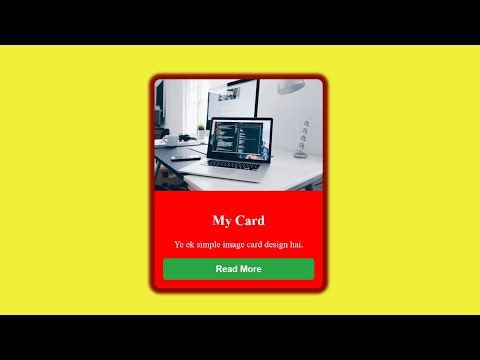 Website Design Class 3 | Image Card Design in HTML CSS for Beginners