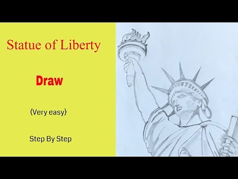 How to draw statue of liberty step by step for beginners