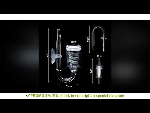 CO2 Diffuser Aquarium Glass Spiral Carbon Dioxide Atomizer Diffuser With Suction Cup For Aquarium Fi