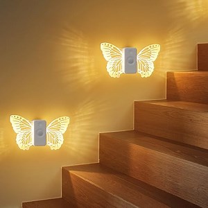 Hoofun Nachtlicht mit Bewegungsmelder Akku, 2 Stück Wandlampe Kinderzimmer