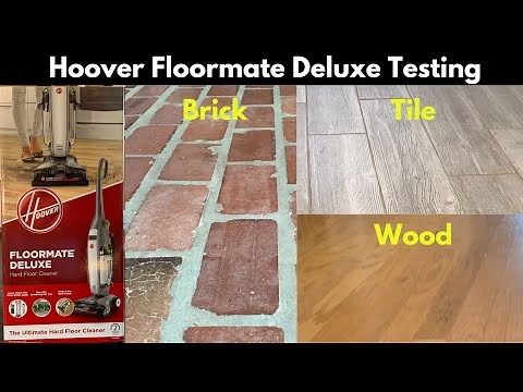 Hoover Floormate Deluxe Hard Floor Cleaner testing on Brick, Tile, and Wood Flooring - Model FH40160