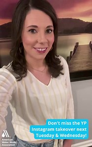 Meet Chelsea Boozer, AWWA YP representative, who will be taking over our Instagram story next Tuesday & Wednesday! Chelsea and Renée Lanza will give you an exclusive inside look at the Council Summit. Don’t miss out! Follow our Instagram here: https://news.awwa.org/3eObEyt #AWWAYPs | American Water Works Association | Facebook