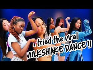 I finally learnt how to do the viral milkshake dance. Katseye x gap Ad.