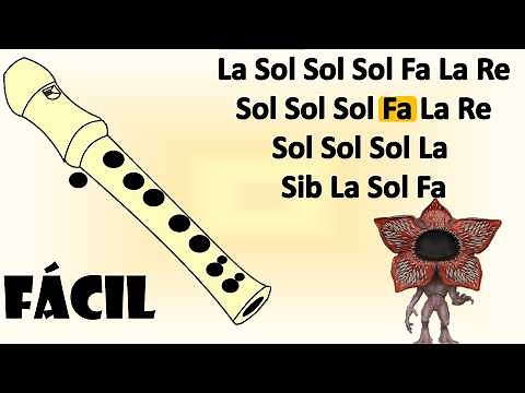 *_* 5 canciones de Stranger Things *_* flauta dulce fácil, tutorial con animación, canción fácil