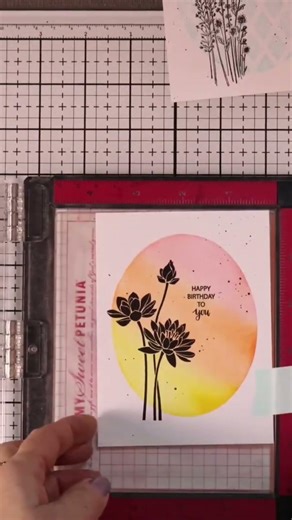 😍 Silhouette Stamping Reveal! #shorts #stamping #cardmaking