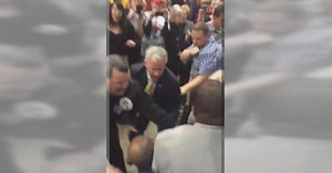 Donald Trump supporters, protester clash at rally