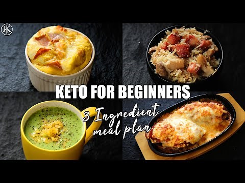Keto for Beginners - 3 Ingredient Keto Meal Plan #3 | How to start Keto | Free Keto Meal Plan