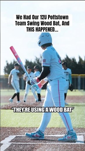 We Challenged Our 12U Pottstown Scout Team To Swing WOOD BATS, And This Happened… #shorts