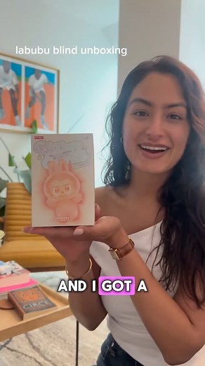 Natasha Verma on Instagram: "my dream (all of 2 weeks old) came true. Let’s unbox my labubu!! 🥹💖🤣 #labubu #labubumonster"