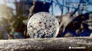 Freezing bubbles make the cold winter more magical