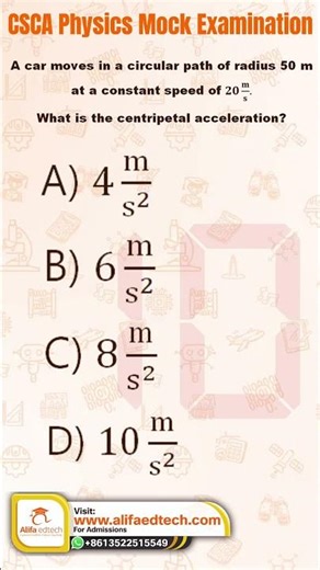 CSCA Physics MCQ | Centripetal Acceleration Made Easy