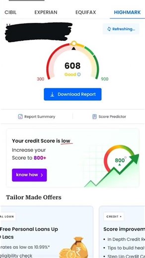 Best FREE ⚡CIBIL SCORE⚡checking app | All 4 buerues credit score for free on Paisabazaar app.