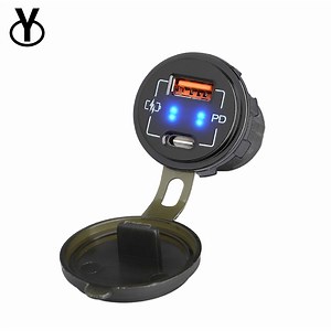 [Hot Item] Commercial Grade Bus USB Charger 12V Dual Port Type C and USB a Fast Charging with Overload Protection