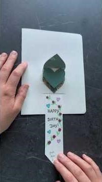 DIY waterfall birthday card 💌🌺🦜 .#birthday #diycard #tutorial #reels #birthdayinspo #birthdaycard