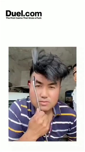 playteaux on Instagram: "The post shares a 22-second stitched video of two humorous grooming fails: an Asian man enduring awkward eyebrow and hair styling with exaggerated grimaces, followed by a muscular man using a hairdryer on his bald head to create a ridiculous floating mustache and hair illusion. Posted by @farming_quat on November 24, 2025, it quickly went viral with over 890,000 views, 757 likes, and 149 replies mostly in Indonesian expressing shock and amusement at the unexpected reveal