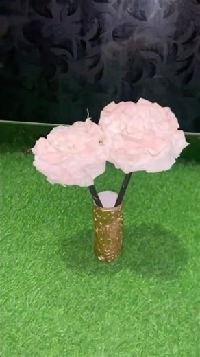 Beautiful Handmade Tissue Paper Flower Decoration Piece | Easy DIY Craft Idea