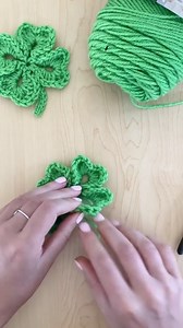 8.7K views · 413 reactions | Happy St Patricks Day!  Rare and lucky to find, these cute little shamrocks couldn't be easier to make. Grab your hook and yarn to learn how in this quick tutorial by Ashleigh of See Love Share! Get the written instructions: https://bit.ly/3J4IANb Shop the yarn: https://bit.ly/3u3vx8r | Yarnspirations | Facebook