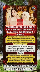 VIRAL! Pernikahan Syifa Hadju dan El Rumi Disindir Mirip Al Ghazali & Alyssa❓ Keisha Buka Suara‼️