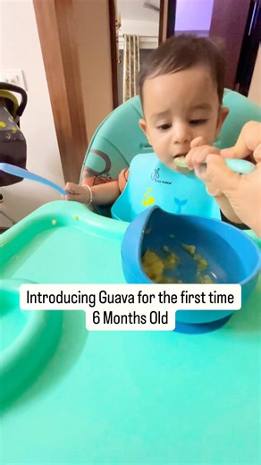 How to Give Guava to 6-Month-Old Baby | Guava Purée & Baby-Led Weaning Tips #firstsolidfood #shorts