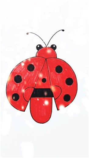 Turning Letter A into a Cute Ladybug 🐞 | Easy Drawing Trick | Drawing for kids #shorts #viralshorts