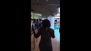 Two girls fight on Carnival Breeze Cruise in Miami, Florida