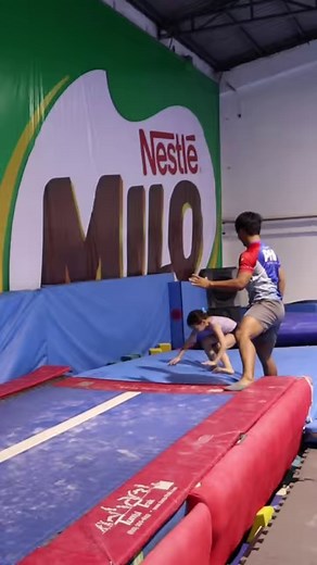 43K views · 448 reactions | Today I coached a cute little gymnast named 'Hermione'. She's 9 y/o and she's really enjoying training Gymnastics and this is how our training went!  #parkourcoach #gymnasticstraining #coachpolparkour #gymnastics #learntumbling | Coach Pol Parkour | Facebook