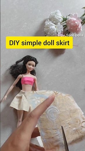 How to make simple doll skirt and top