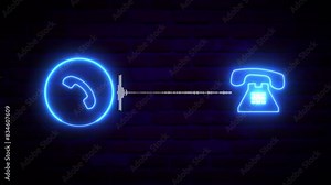 Incoming phone call animation. Cell phone call animation. Telephone ringing animation