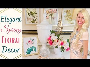 🌷ELEGANT Floral DIY Home Decor for SPRING ~ FREE Rose Printable!