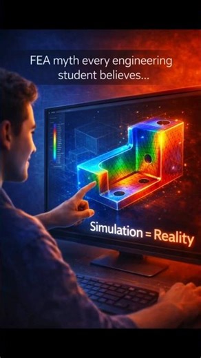 90% of engineering students make this FEA mistake.🤯 #fea #viral #simulation #cad #learnengineering