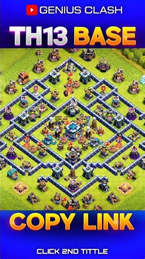 TH13 War + High Rank Base 🔥 | Anti 3 Star OP Layout 😱 #shorts