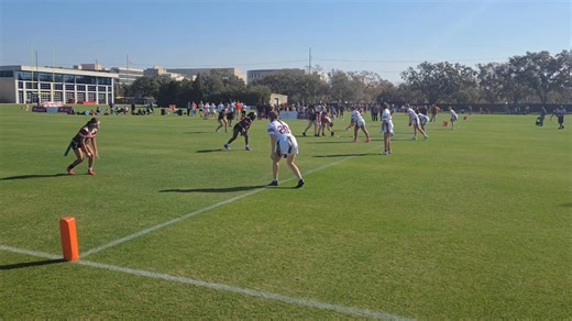 The Lady Cougar Flag Football team is off to a flying start at the Bucs Preseason Classic! #PawsUp | Countryside High