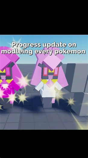 Progress update of modleing every pokemon in roblox studios #pokemon #robloxstudio #devlog