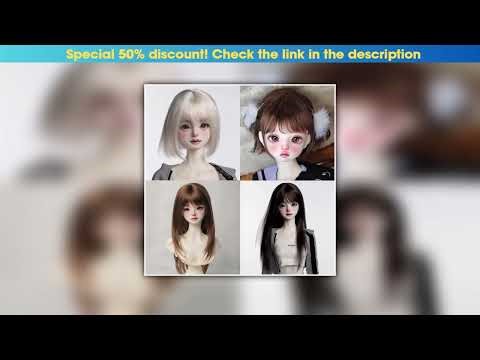 Today Only Awen Bjd Wig Mohair 1/4, 1/6 BJD Bangs Straight Short High-layered Long Hair for 30-40cm