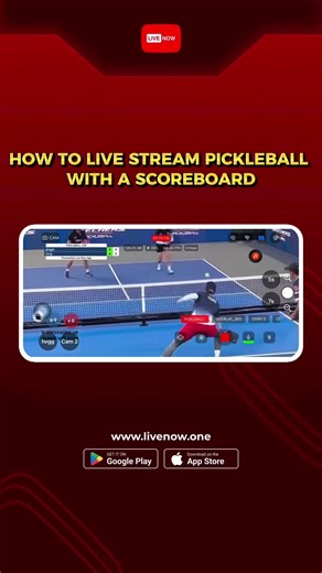 How to Live Stream Pickleball with a Scoreboard #livenowapp #SportsLiveStream
