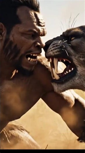 Prehistoric Human vs Giants Sabertooth Cat Encounter